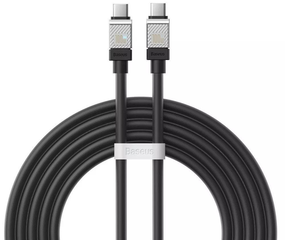 Кабель Baseus CoolPlay Series Type-C - Type-C 100W 2м чорний (CAKW000301)