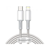 Кабель Baseus High Density Braided Type-C to Lightning PD 20W 1M Білий (CATLGD-02)