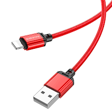 Кабель Borofone BX87 Sharp charging data cable for iPhone 2.4A 1m red