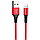 Кабель Borofone BX20 Enjoy charging data cable for Lightning 2.4A 1 м Red, фото 3