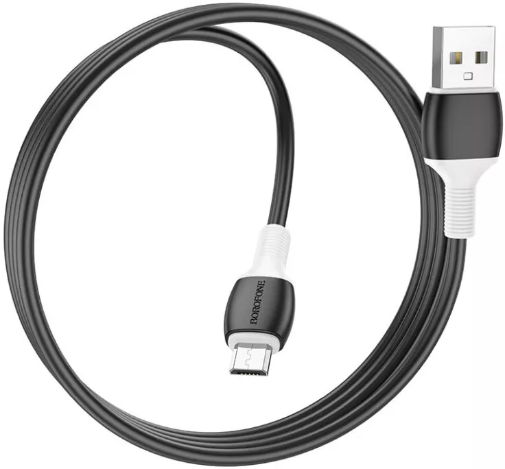 Кабель Borofone BX84 Rise charging data cable for micro 2.4A 1м white