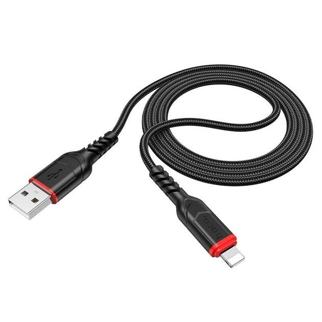 Кабель Hoco X59 Victory charging data cable for iP 2.4 A 1.2m black