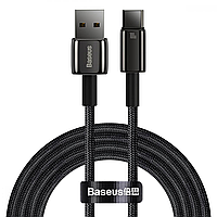 Кабель Baseus Tungsten Gold Fast Charging Data Cable USB to Type-C 100W 1m Black (CAWJ000001)