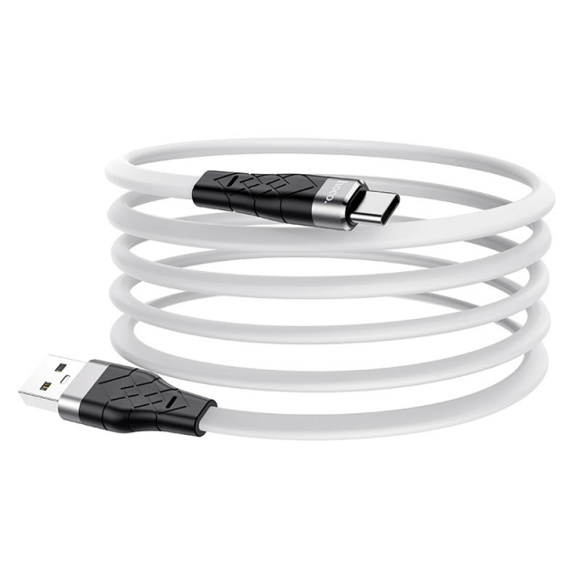 Кабель HOCO X53 Angel silicone charging data cable for Type-C 3A 1m white