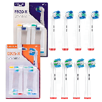 Насадки набор 8 шт для зубных щеток Oral B Precision Clean EB20-X и Floss Action EB25-X сменные для орал би