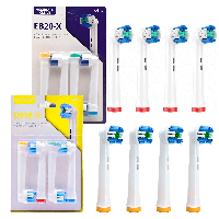 Насадки набір 8 шт. для зубних щіток Oral B Braun Precision Clean EB20-X і 3D White EB18-X