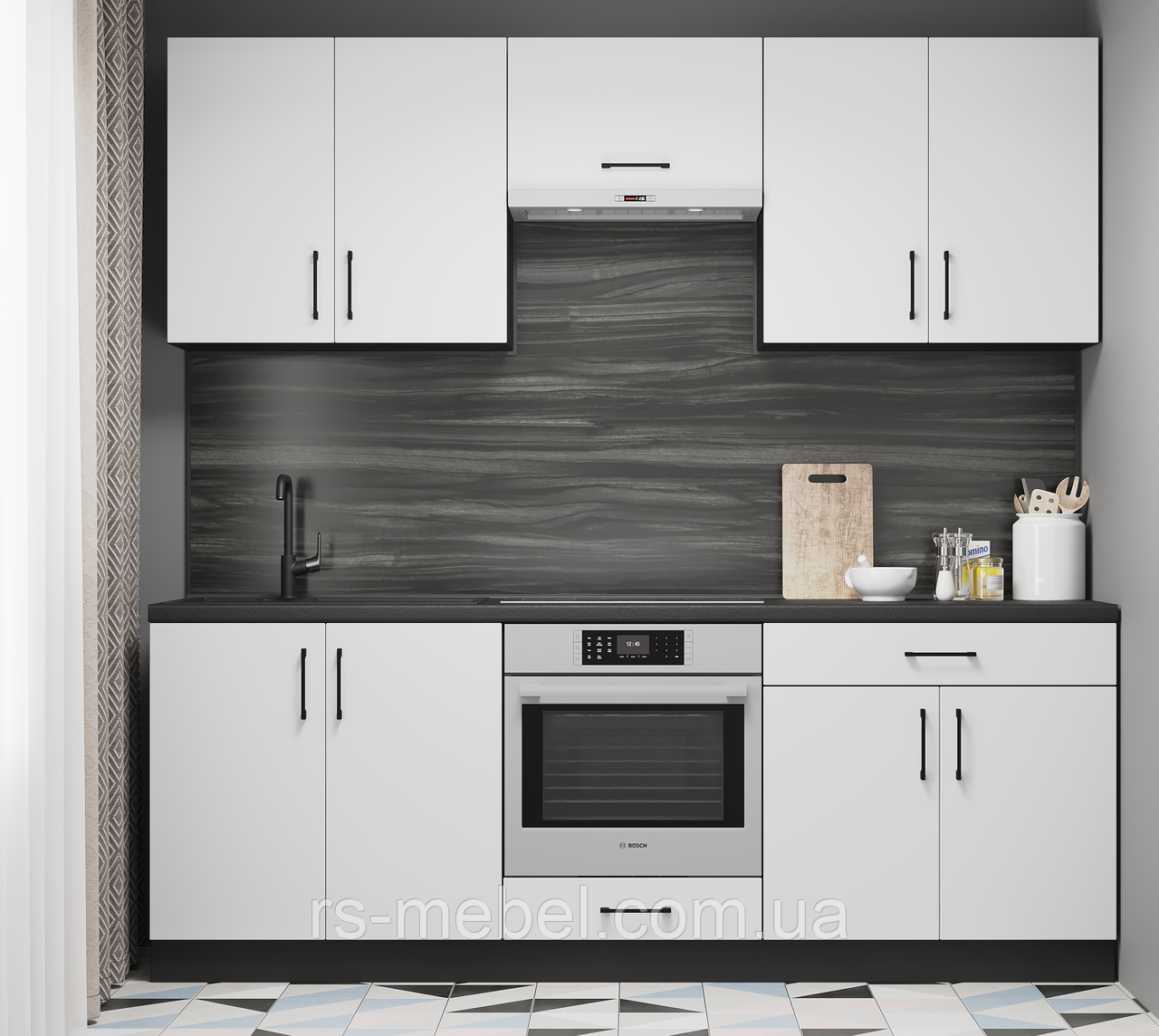 Кухня К-8 (2,2 м/пог.) німфея альба (Еверест), фото 1