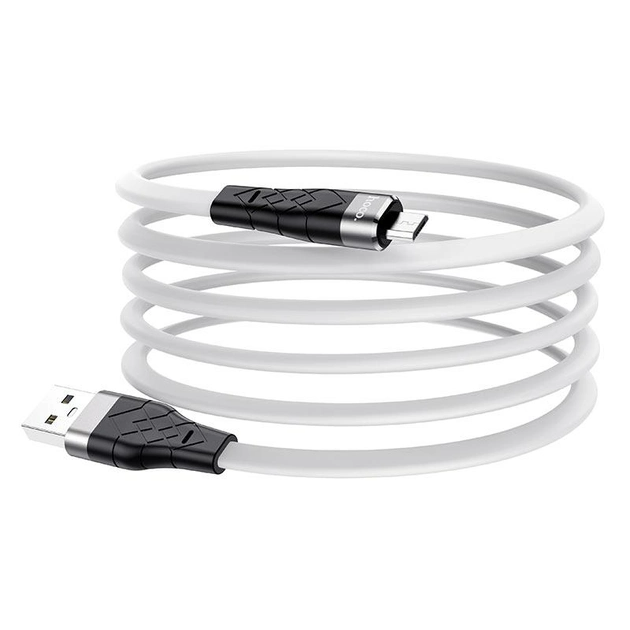 Кабель HOCO X53 Angel silicone charging data cable for Micro 2.4A 1m white