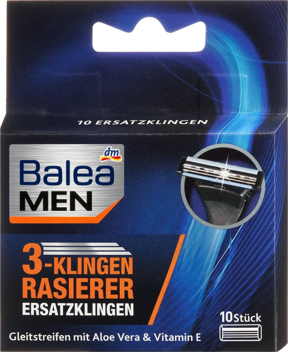 Змінні леза для станка Balea men 3-Klingen Rasierklingen, 10 шт.