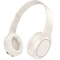 Наушники стерео Hoco W46 Charm BT headset BT5.3/AUX, 20h milky white