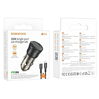 Автомобильное зарядное устройство для Borofone BZ24 Clever single port PD20W car charger transparent black