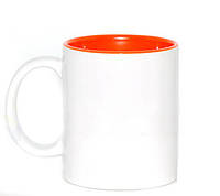 Чашка для сублимации оранжевая внутри S003 330 мл (Orange)