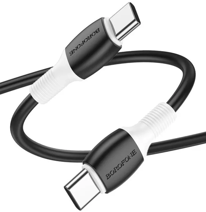 Кабель Borofone BX84 Rise 60W charging data cable for Type-C to Type-C 3A 1m white