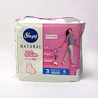 Прокладки Sleepy natural slim №3 екстра тонкі 7 крапель 6 шт