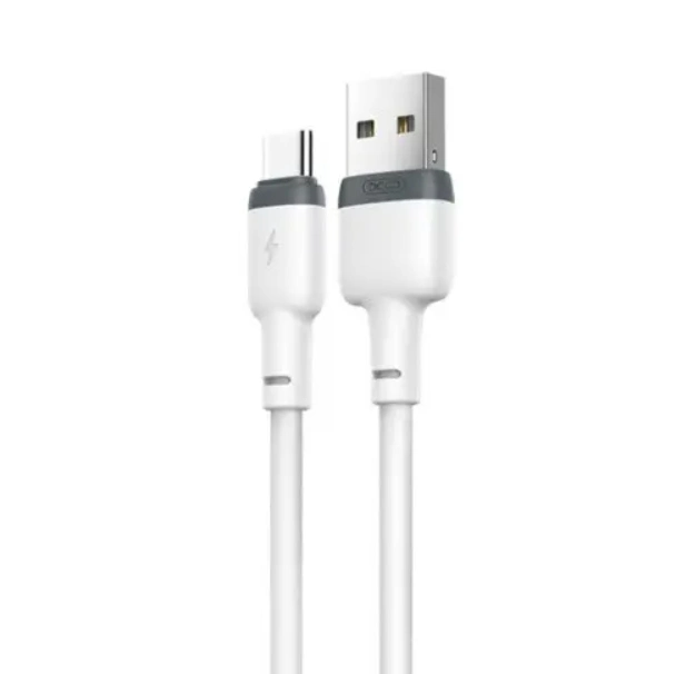 Кабель XO Type-C NB208 Liquid Silicone Data  Cable 2.4 A 1m White