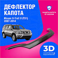 Мухобойка Ниссан Икс Трейл NISSAN X-Trail с 2007-2014 г.в.кузов Т-31 Нисан Дефлектор капота