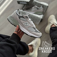 Чоловічі кросівки New Balance 993 Made in USA Grey, Повсякденні кросівки Нью Беленс 993 сірі