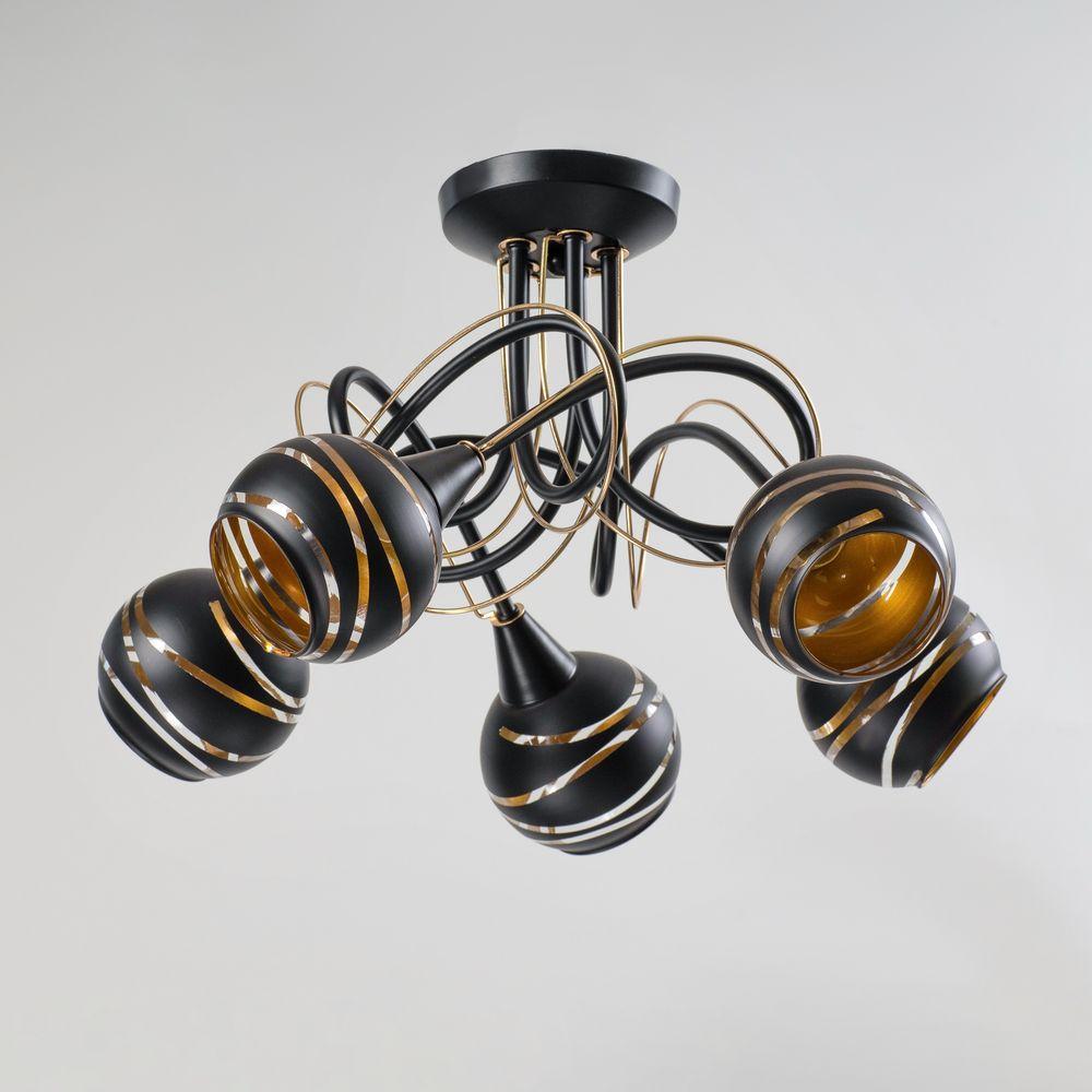 Люстра стельова на п'ять плафонів