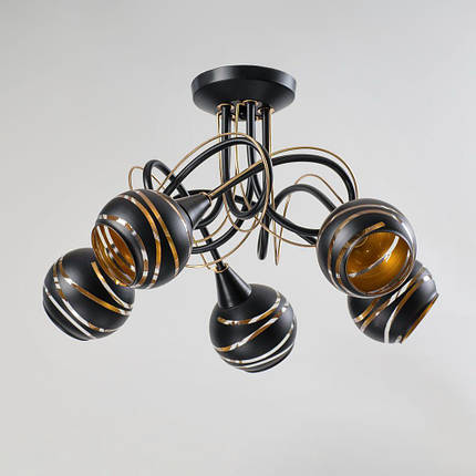 Люстра стельова на п'ять плафонів, фото 1