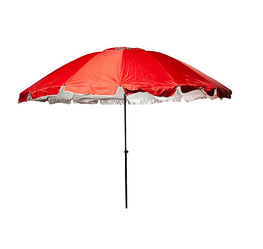 Торгова парасолька 3.5 м 16 спиць з клапаном і напиленням Червона (Чорний метал)