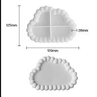 Силиконовая форма (молд)подставка облачко для гипса/бетона