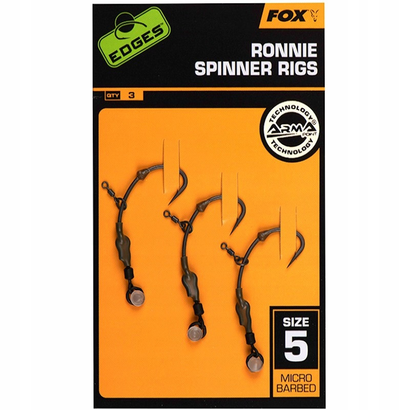 Готове оснащення Fox Edges Ronnie Medium Curve №5, 3шт, фото 1