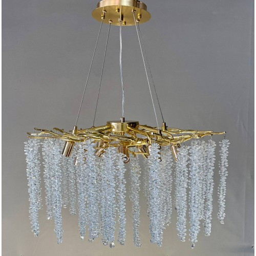 Сучасна кришталева люстра гліцинія 6037-600 GD, фото 1