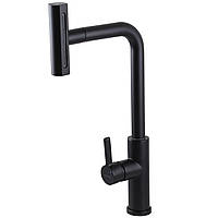 Змішувач для кухні Globus Lux Alpen SBT1-2044-BB з нержавіючої сталі чорний