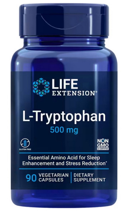L-триптофан Life Extension L-Tryptophan 500 mg 90 veg caps