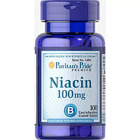 Ниацин Puritan's Pride Niacin 100 mg 100 Tabs KB, код: 7518882