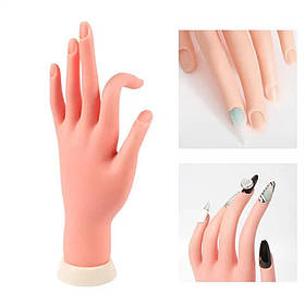 Силіконова тренувальна гнучка рука манекен для манікюру - 381