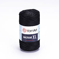 Пряжа чорний (№148) Macrame XL Yarnart Макраме хл ярнарт 250гр 130м поліефірний шнур для сумки