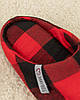 Капці домашні фланелеві закриті Червона клітинка, фото 6