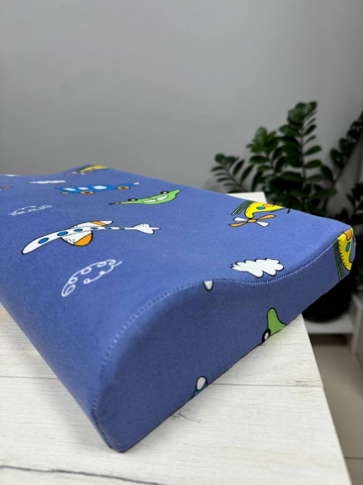 Дитяча ортопедична подушка синя літачки высокое качество - фото 1 - id-p2193393133