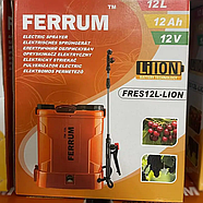 Обприскувач акумуляторний для саду FERRUM FRES12L-LION 12 л 2,8 л/хв 130 см, фото 5