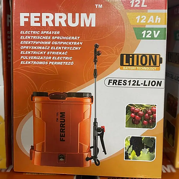 Обприскувач акумуляторний для саду FERRUM FRES12L-LION 12 л 2,8 л/хв 130 см