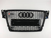 Решетка радиатора Audi A4 2007-2011год Черная в стиле RS