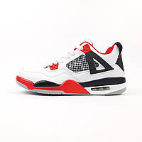Nike AIR Jordan 4 білі з червоним 41