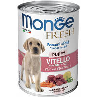 Консервы для собак Monge Dog FRESH Puppy телятина с овощами 400 г 8009470014441 o