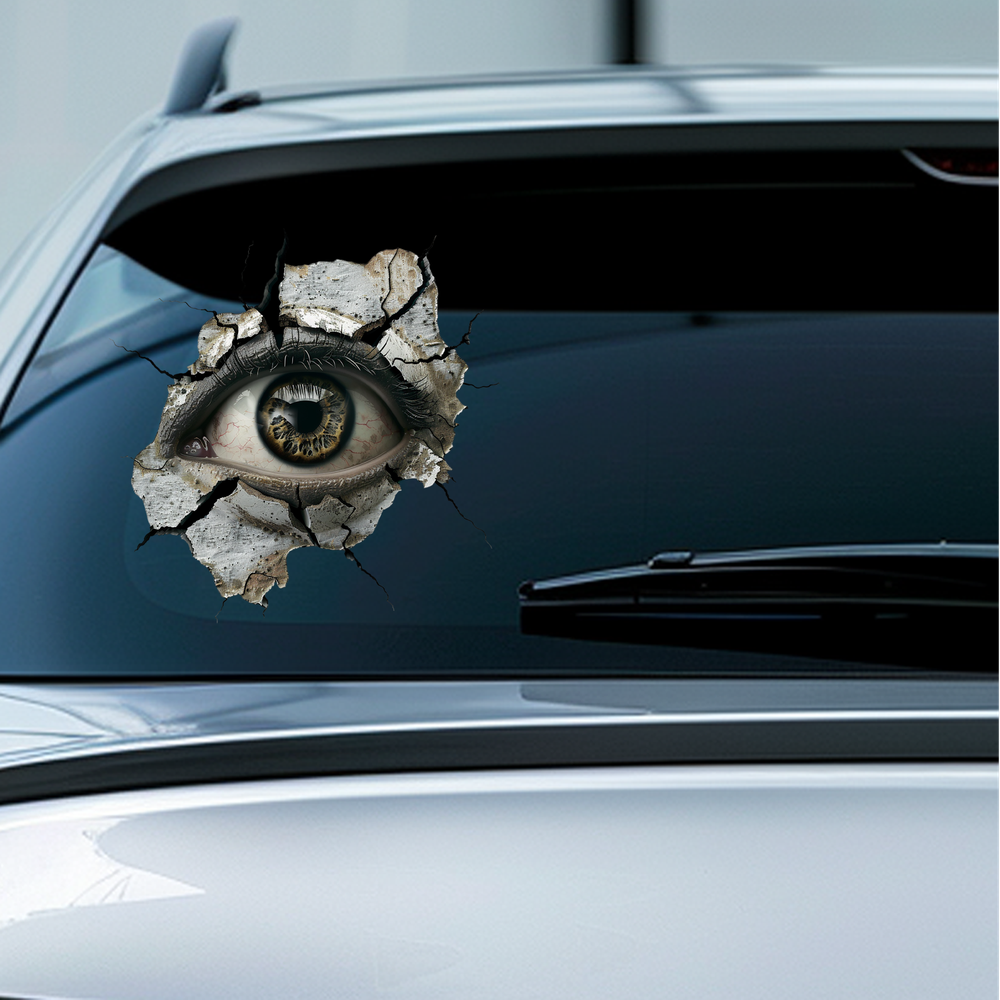 Ефектний дизайн автонаклейки, 3D-очі звіра на капот або двері 15x15 см