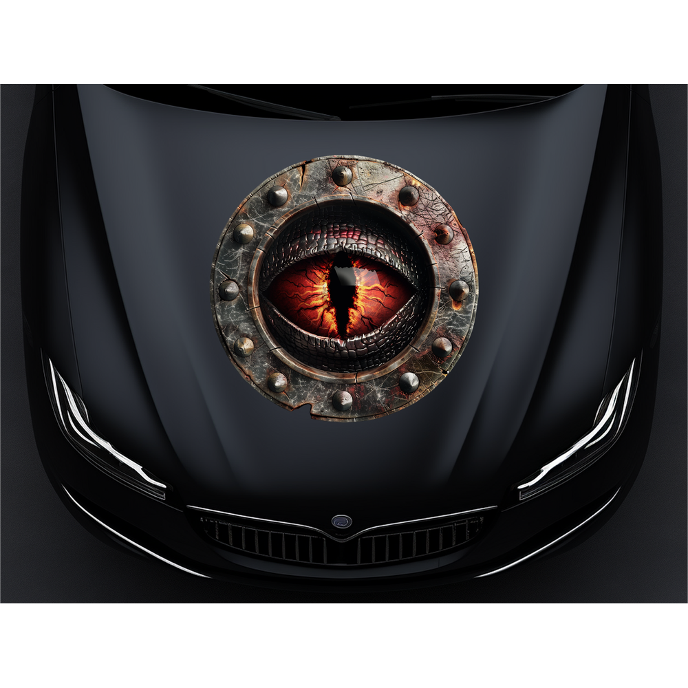 Вінілова наклейка з 3D звірним оком на бампер автомобіля 50x50 см