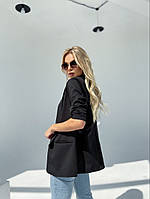 Модный и стильный женский пиджак черный. Размеры: 42-44, 46-48