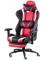 Комп'ютерне ігрове крісло Special4You ExtremeRace black/red with footrest для геймерів (E4947)
