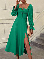 Красивое длинное легкое платье зеленое. Размеры 42-44; 46-48; 50-52