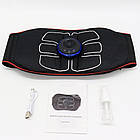 Електричний пояс-стимулятор для м'язів живота, від USB, W24 / Міостимулятор для преса / Пояс тренажер, фото 7