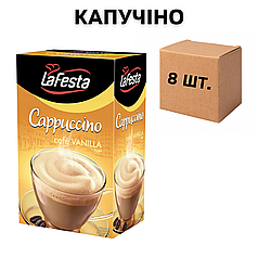 Ящик капучино la festa зі смаком ванілі 10х12,5 г (у ящику 8 шт)