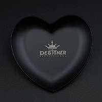 Металлический лоток для инструментов Designer 9.3 х 9.3 см, сердце, черный