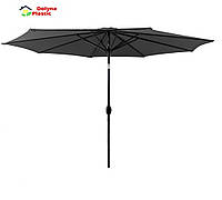Зонт садовый регулируемый с наклоном серый 3м 8 спиц
