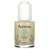 Aveeno, Calm + Restore, сыворотка с овсом тройного действия, для чувствительной кожи, 30 мл (1 жидк. унция)