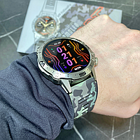 Військовий смарт годинник із дзвінком розумний годинник чоловічий круглий сталевий Смарт-годинник із підтримкою bluetooth Smart Wa